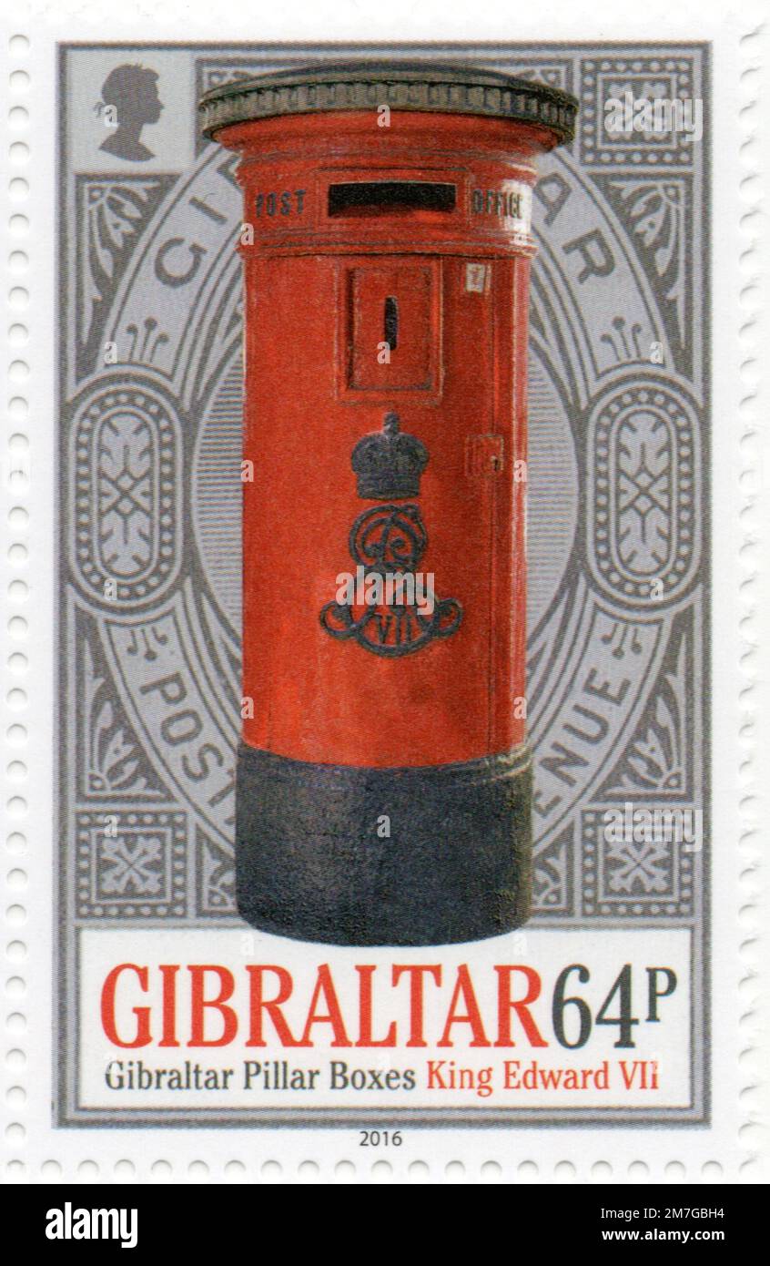 Roi Edward VII - boîte pilier - Royal Seal (Cyphers) Banque D'Images