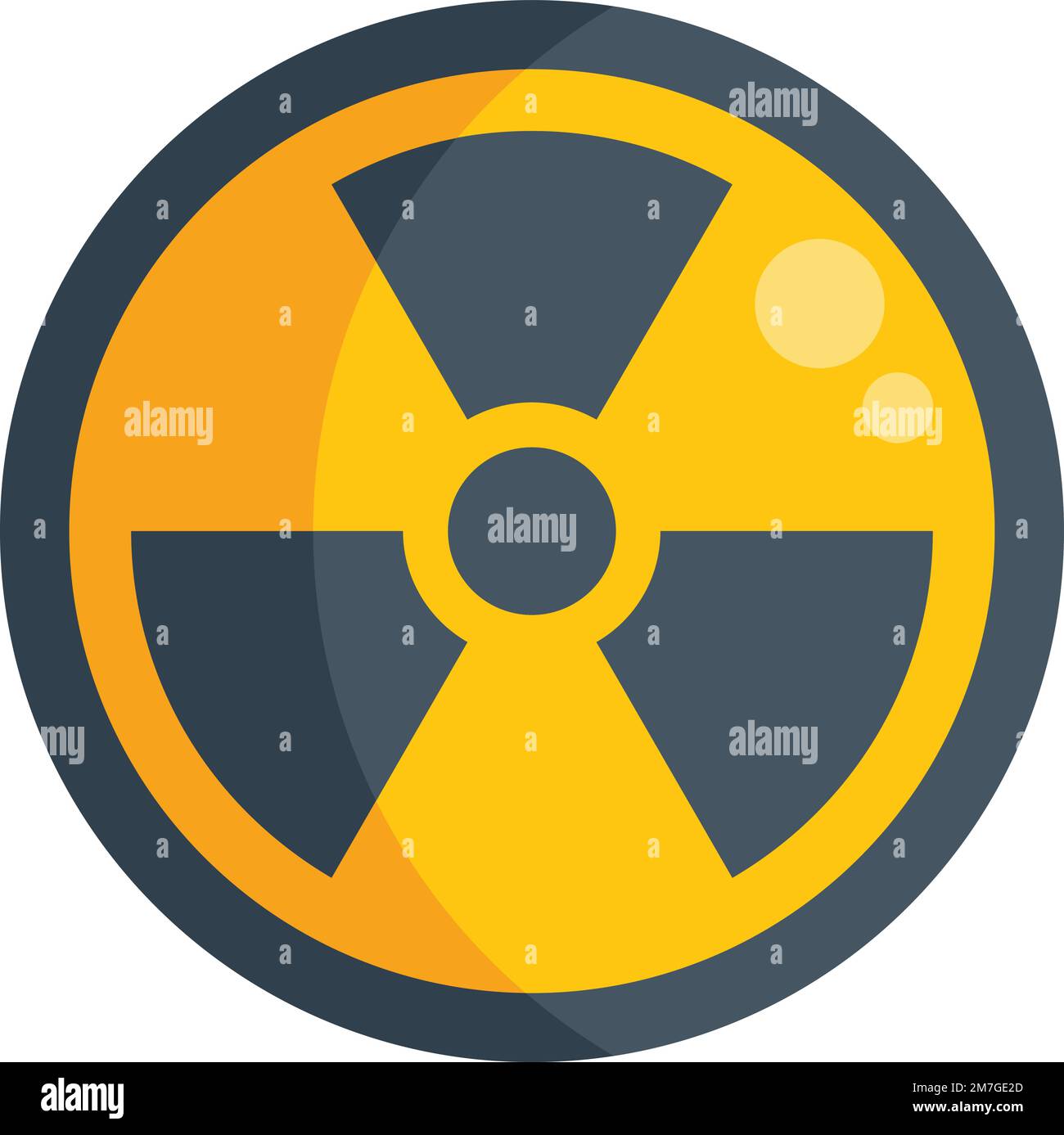 Icône de recherche radioactive vecteur plat. Laboratoire scientifique. Scientifique de médecine isolé Illustration de Vecteur