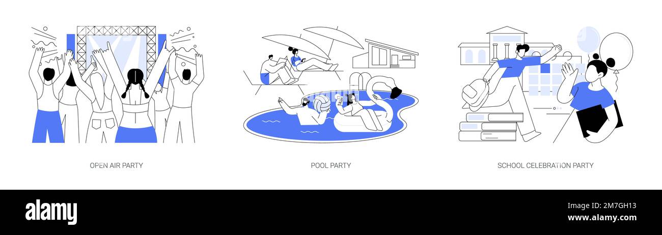 Illustrations vectorielles abstraites de planification d'événements. Illustration de Vecteur