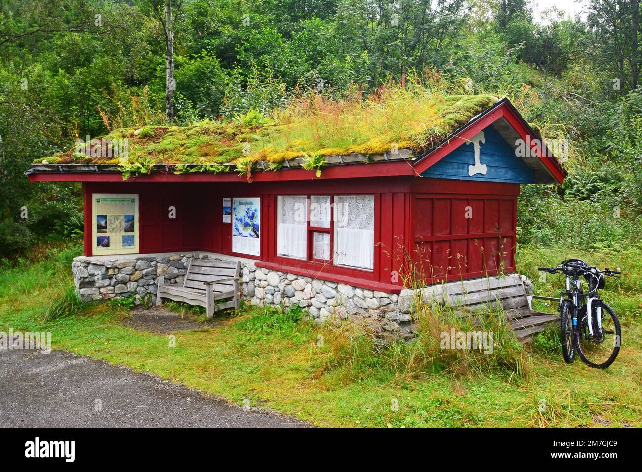 Entrée au parc national de Jostedalsbreen - Norvège Banque D'Images