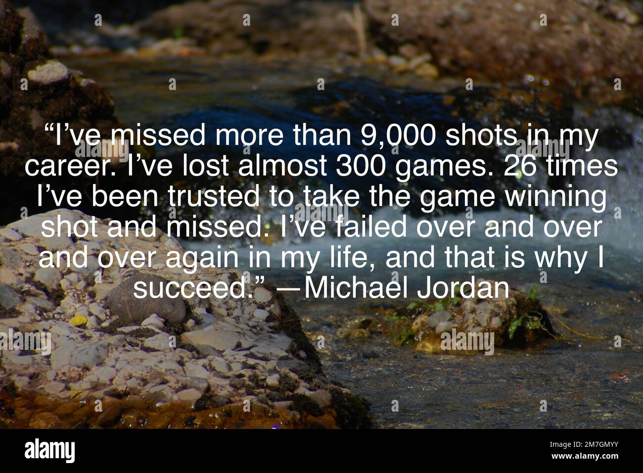 Citation de Michael Jordan sur la motivation Banque D'Images