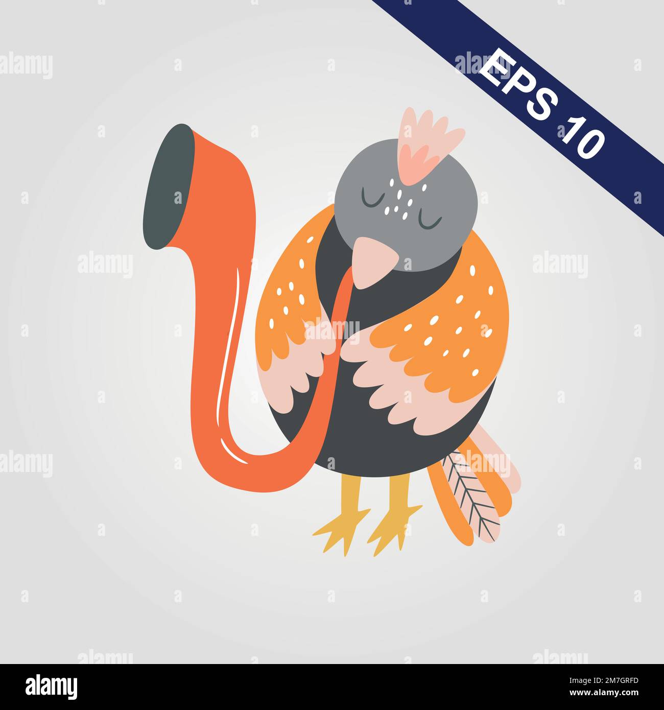 Chant d'oiseau de Cuckoo isolé sur fond gris. Illustration du vecteur icône Cucoos pour l'ornitologie ou le design de la nature. Illustration de Vecteur