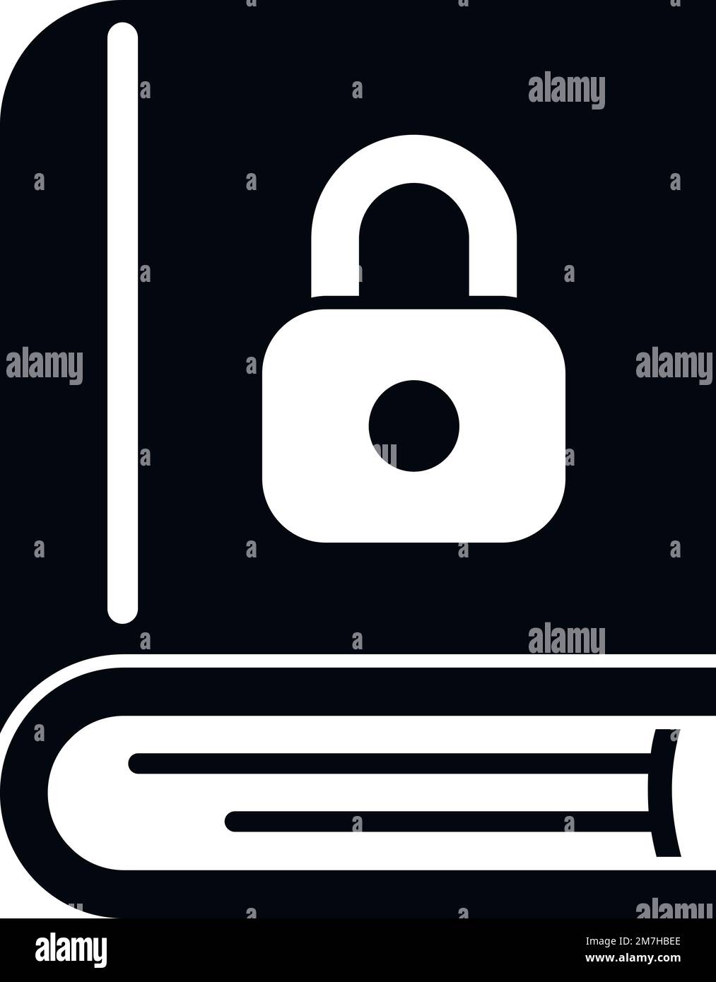 Icône de verrouillage de livre vecteur simple. Données de chiffrement. Coder l'ordinateur Illustration de Vecteur