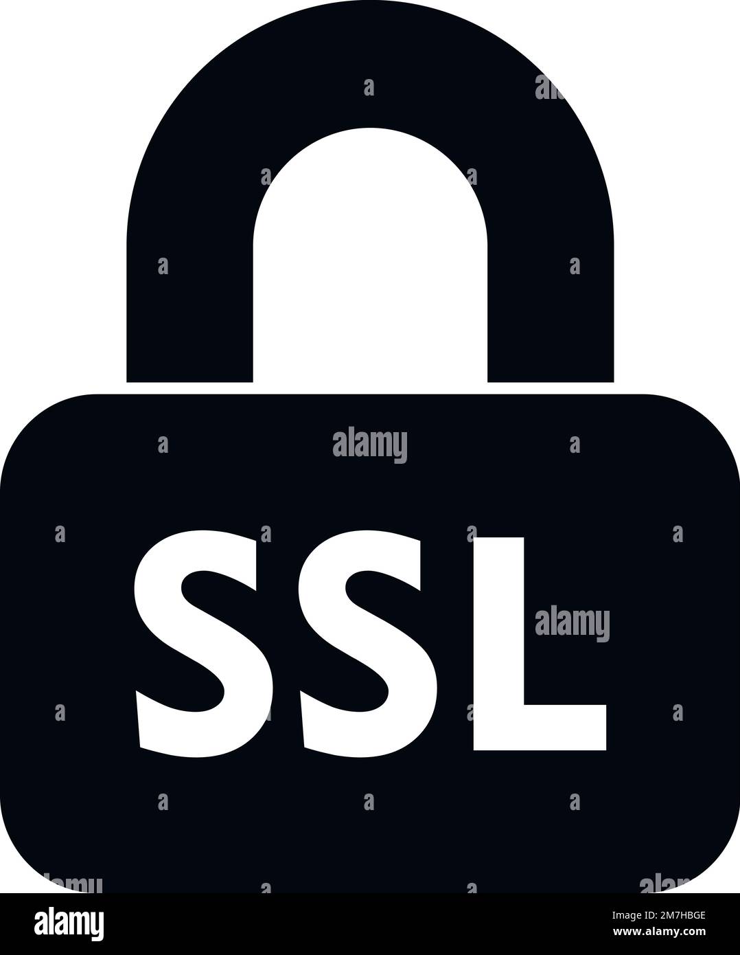 Icône de chiffrement SSL vecteur simple. Code de verrouillage. Protection de déverrouillage Illustration de Vecteur