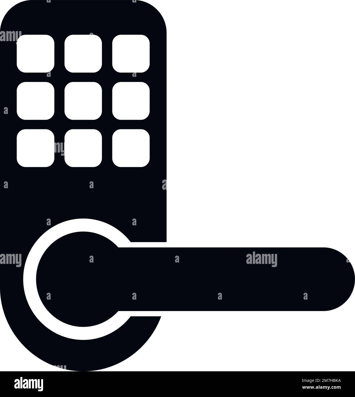 Icône de cadenas de porte vecteur simple. Données de chiffrement. Verrouillage par code Illustration de Vecteur