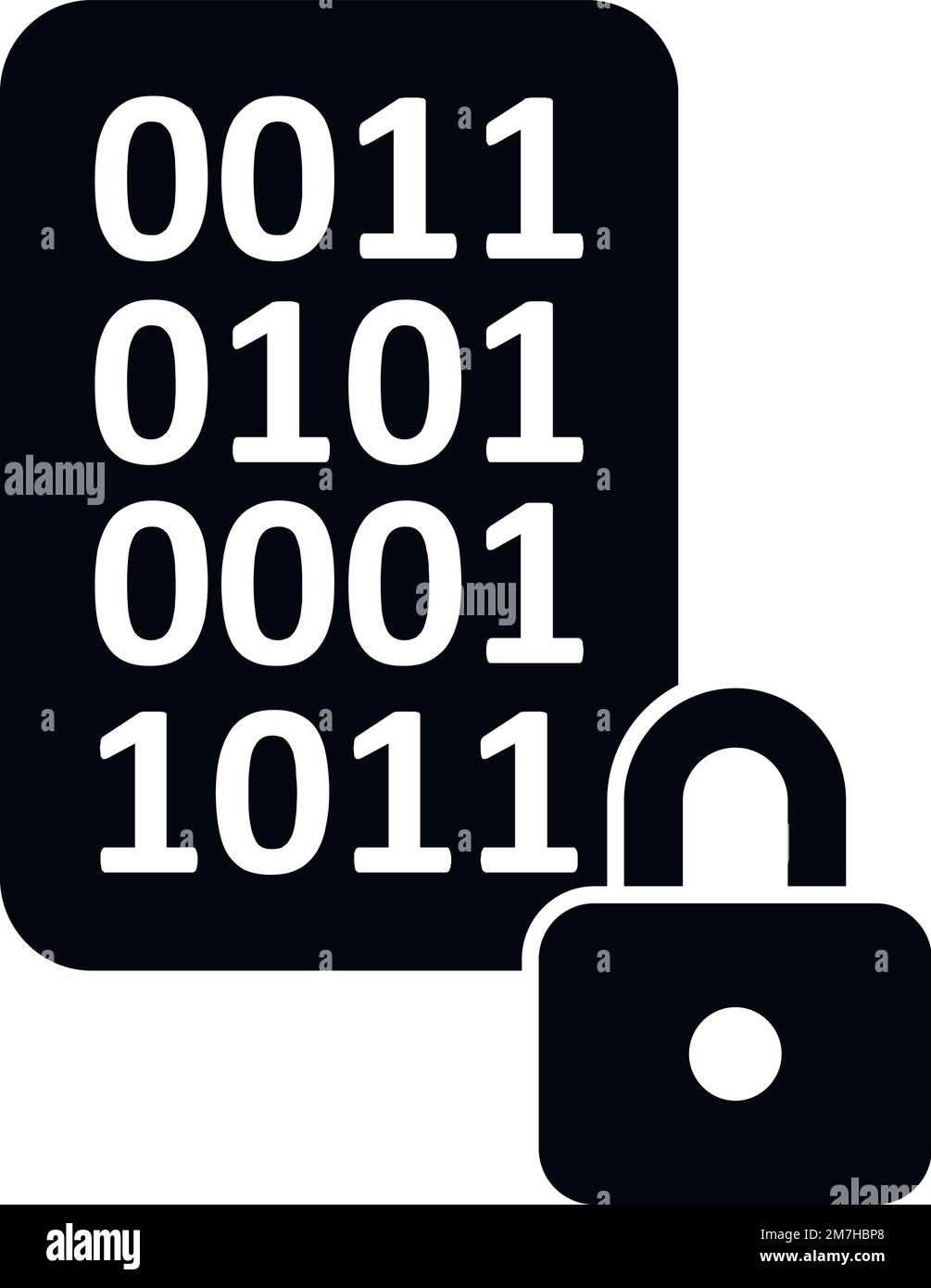 Icône de numéro de données de chiffrement vecteur simple. Code de verrouillage. Machine Enigma Illustration de Vecteur