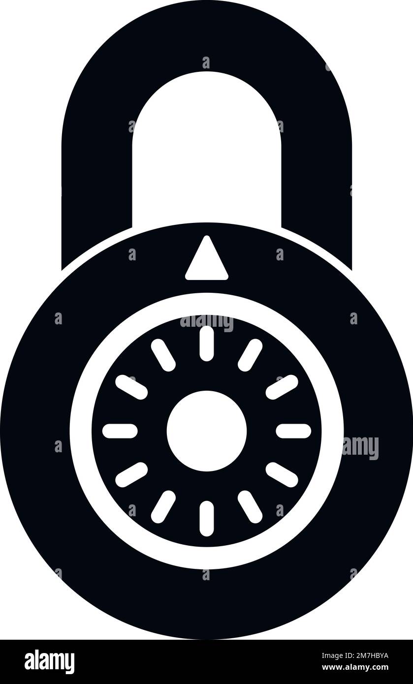 Icône de cadenas de chiffrement vecteur simple. Code de sécurité. Déverrouillage sécurisé Illustration de Vecteur