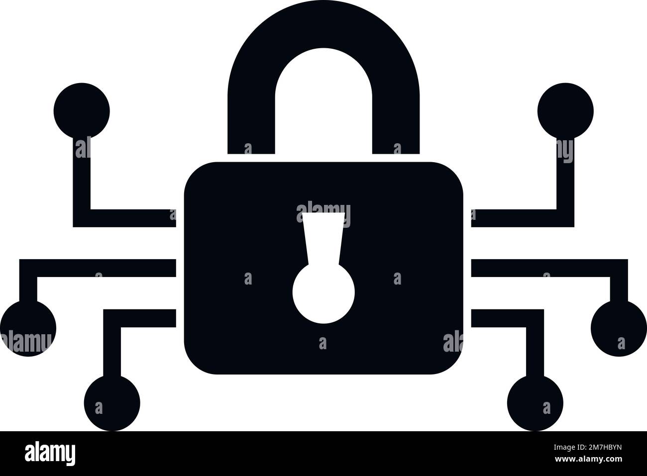 Icône de cadenas numérique vecteur simple. Code de verrouillage. Déverrouillage sécurisé Illustration de Vecteur