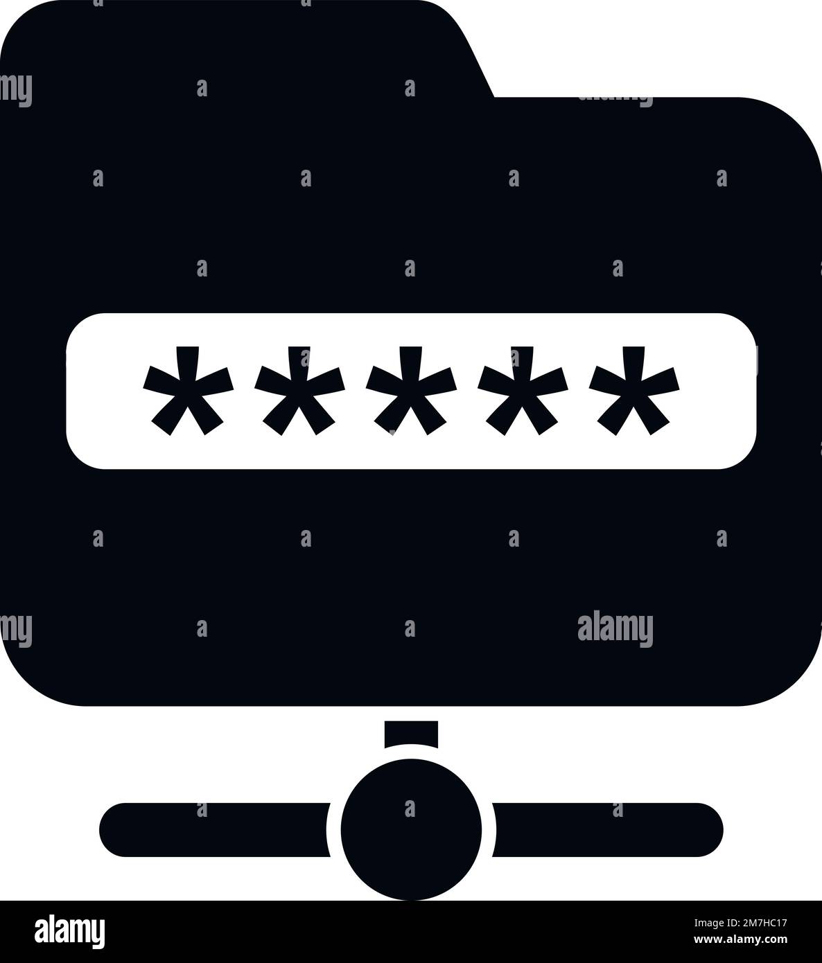 Vecteur simple de l'icône du dossier de mots de passe. Données informatiques. Enigma éducation Illustration de Vecteur