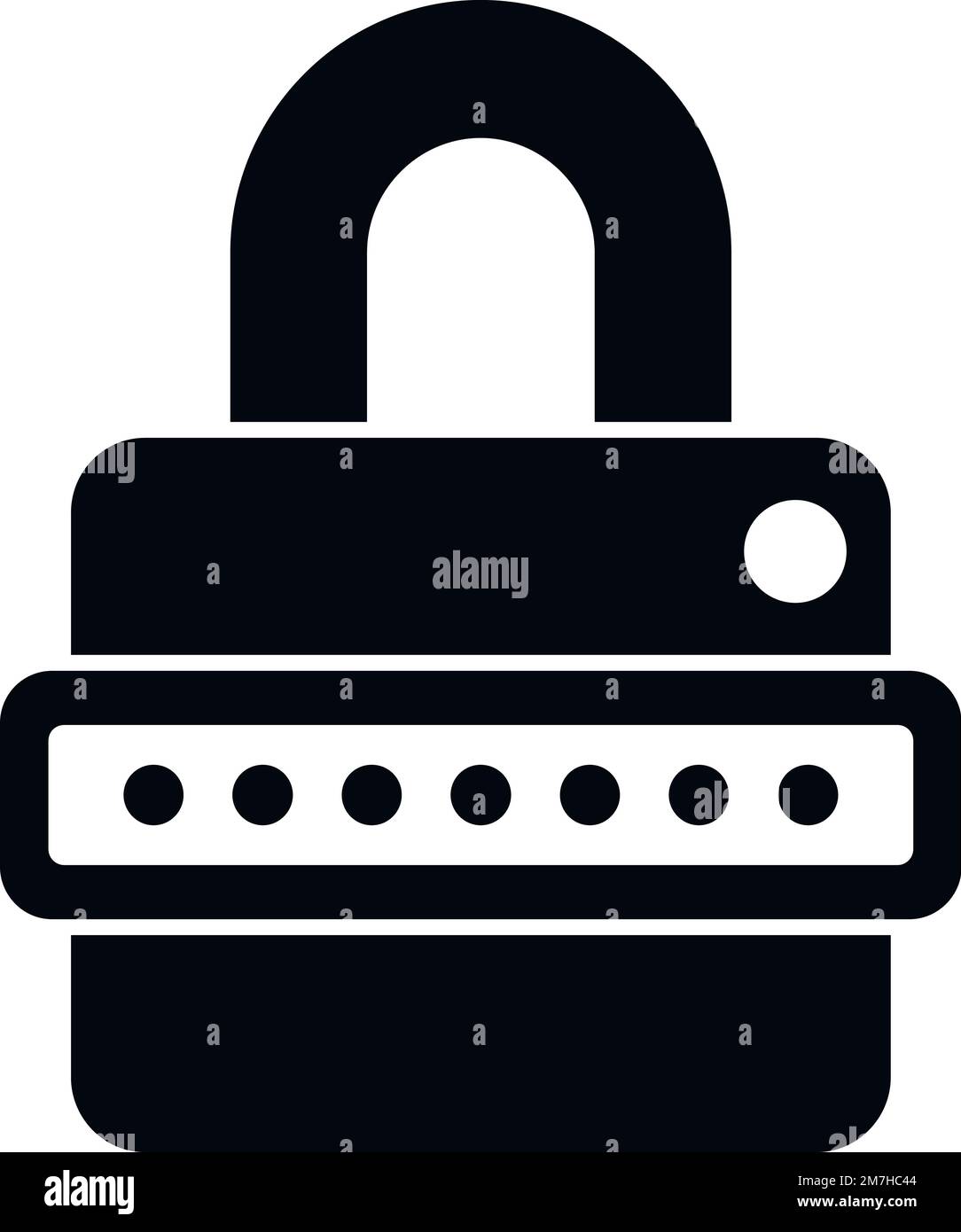Code cadenas icône vecteur simple. Données de chiffrement. Verrouiller la sécurité Illustration de Vecteur