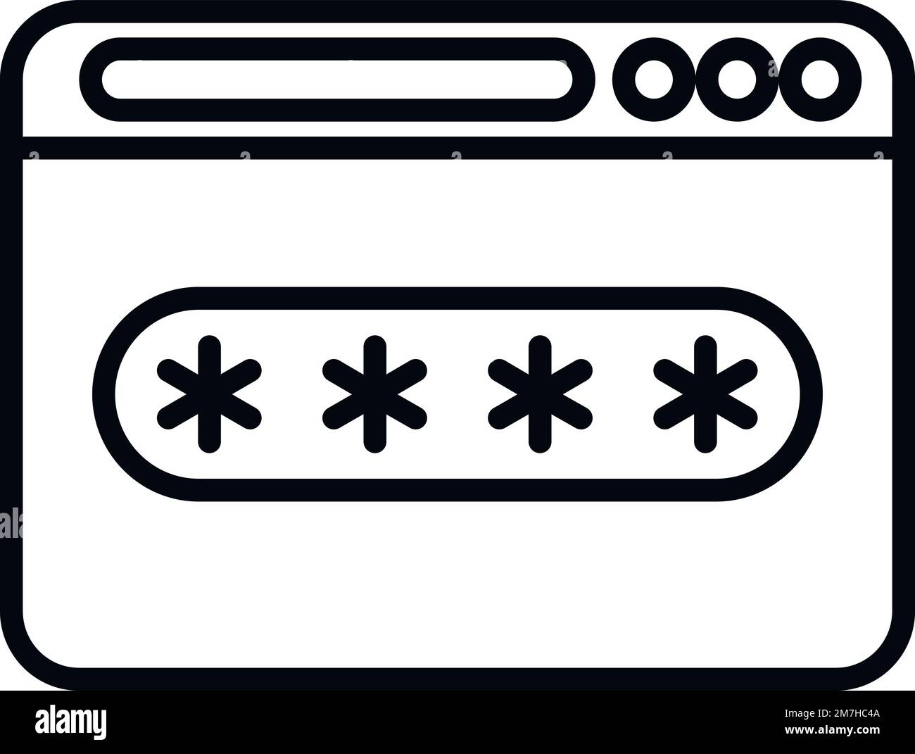 Vecteur de contour d'icône de navigation sécurisé. Code de données. Données informatiques Illustration de Vecteur