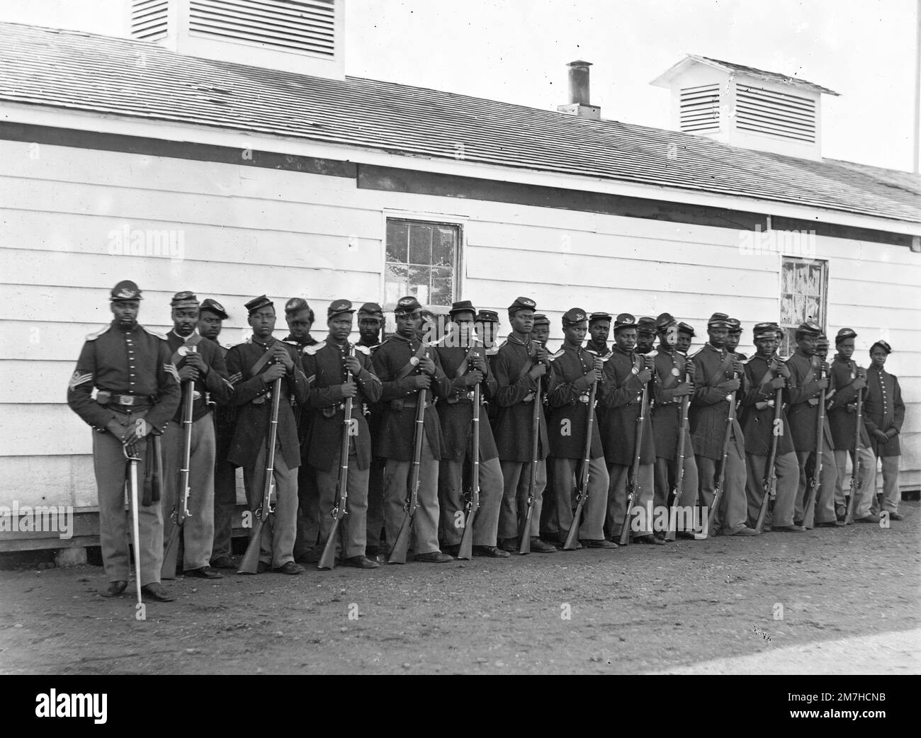 Compagnie I du 36th Colored Regiment USCT (US Colored troupes) Banque D'Images