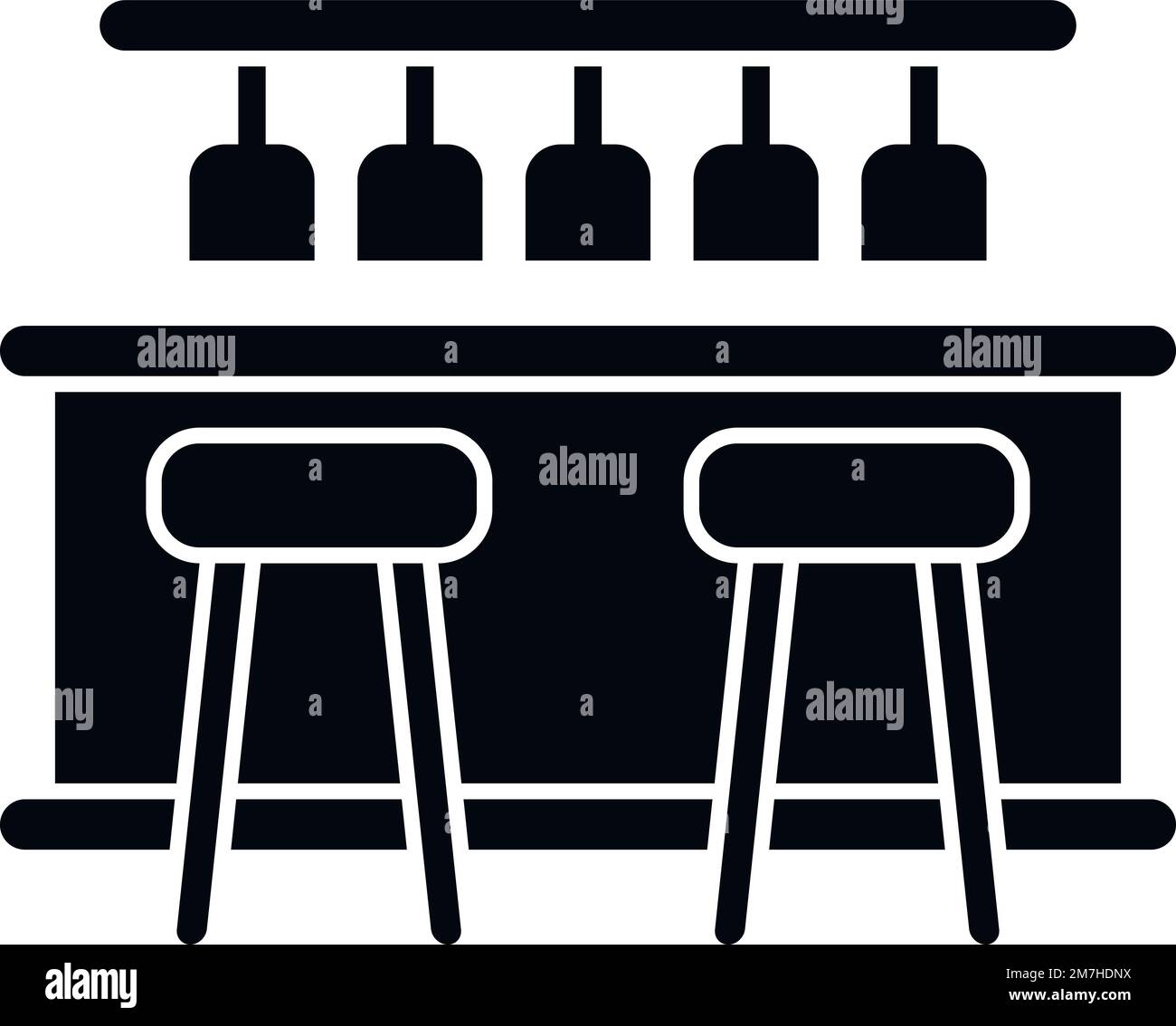 Icône de tableau de compteur à barres vecteur simple. Café-pub. Bureau du restaurant Illustration de Vecteur Icône de tableau de compteur à barres vecteur simple. Café-pub. Bureau du restaurant Illustration de Vecteur