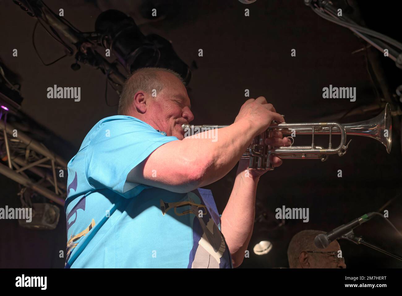 Paris, France. 29th novembre 2022. Fred Wesley et la JB's se produit en concert à New Morning, sur 29 novembre 2022 à Paris, France. Banque D'Images