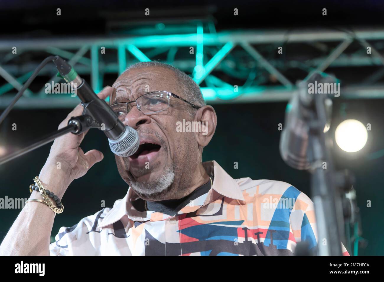 Paris, France. 29th novembre 2022. Fred Wesley se produit en concert à New Morning, sur 29 novembre 2022 à Paris, France. Banque D'Images