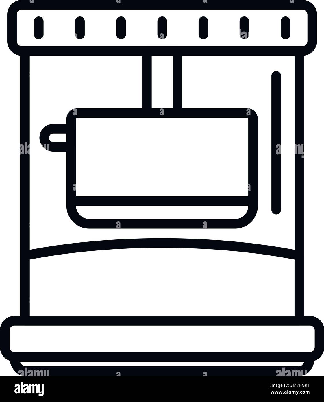 Cadre de l'icône de boîte de pop-corn en verre. Pop-corn. Présentoir à aliments Illustration de Vecteur