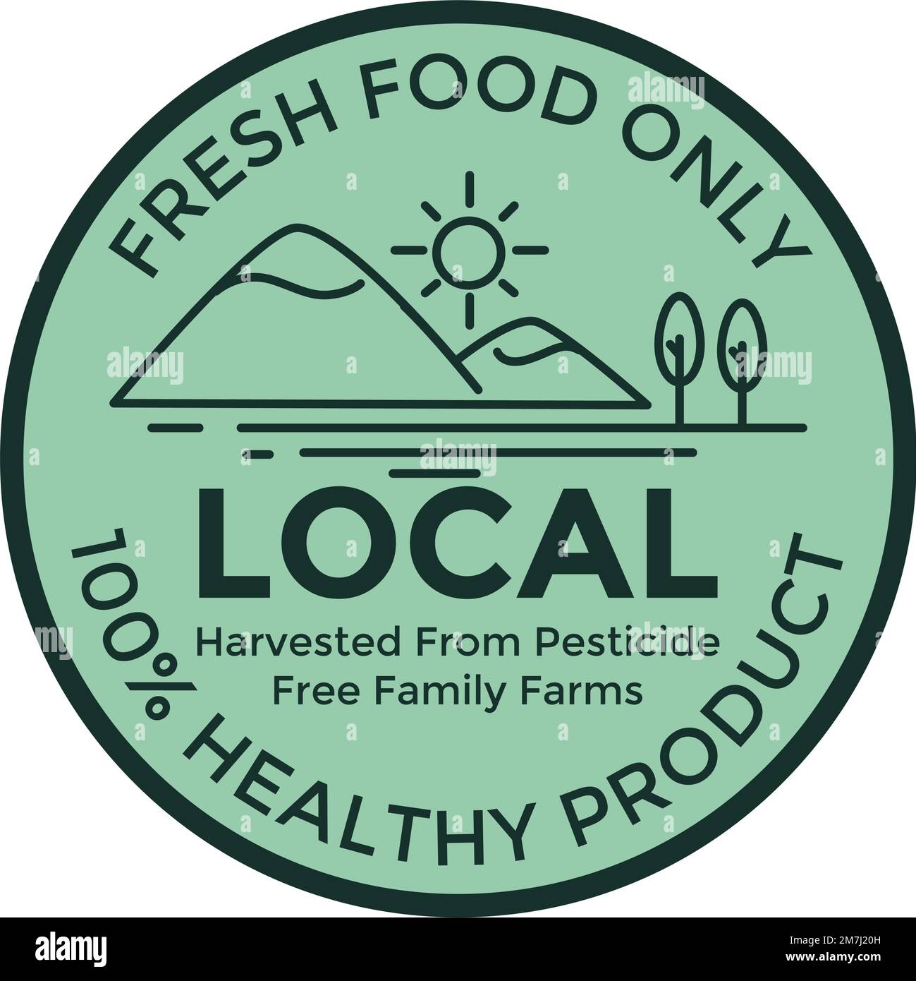 Aliments frais seulement, produit sain, ferme familiale Illustration de Vecteur