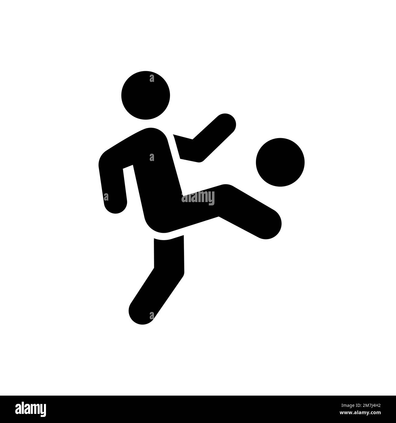 Silhouette de joueur de football vectoriel. le joueur tourne sur fond blanc Illustration de Vecteur