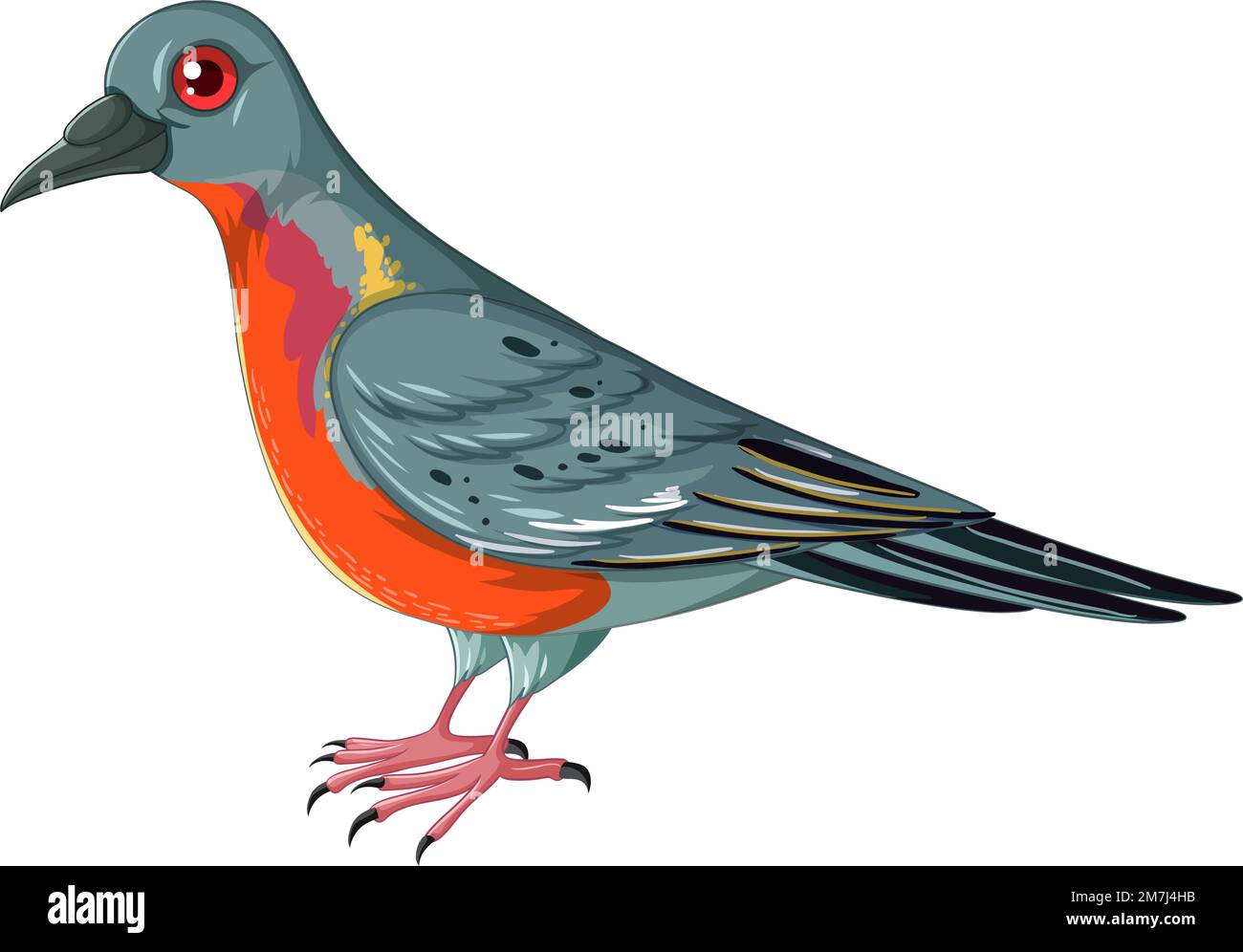 Illustration d'un vecteur animal éteint de pigeon de passager Illustration de Vecteur
