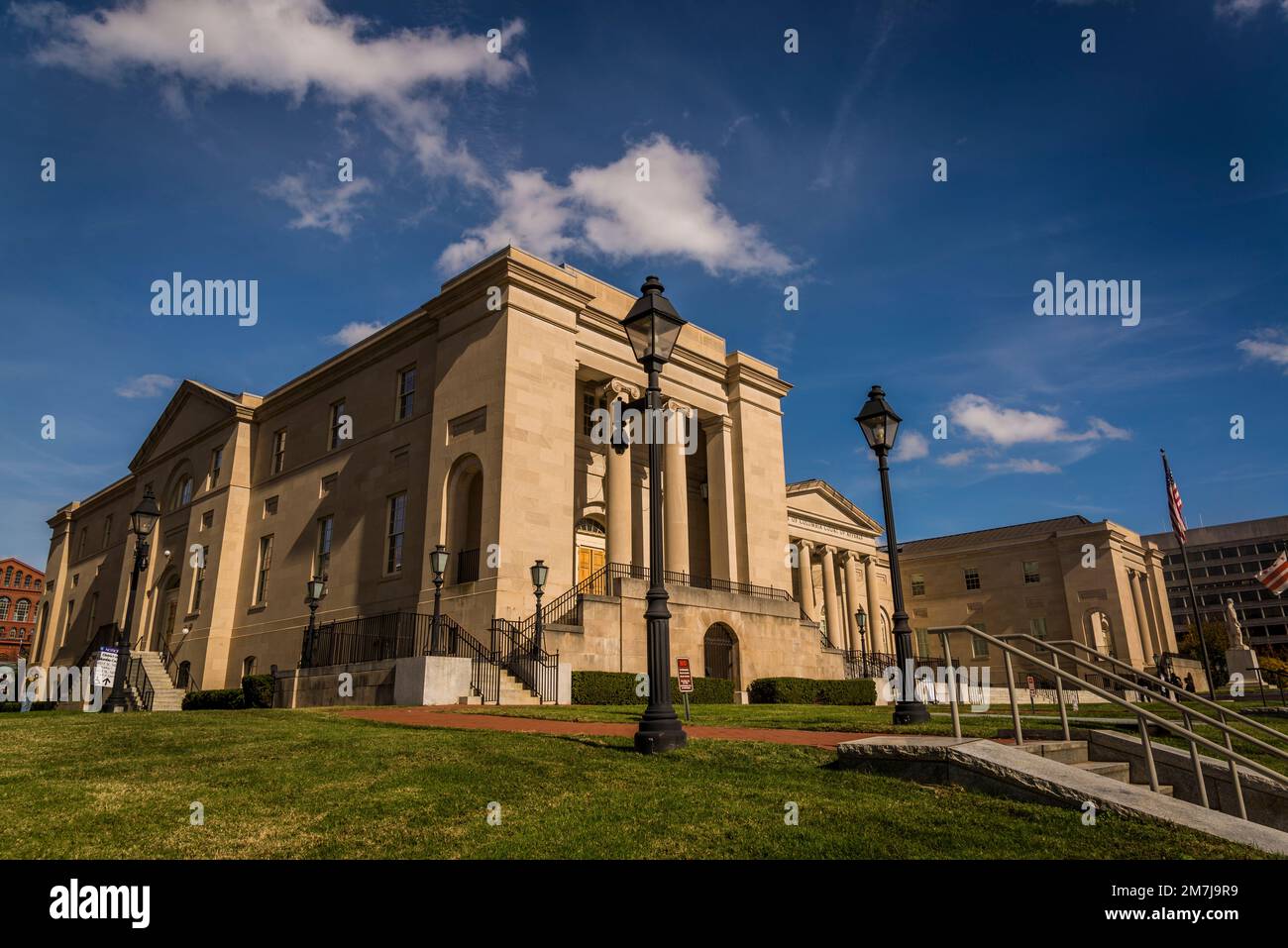 La Cour d'appel du district de Columbia, située dans l'ancien D.C. Hôtel de ville, un site historique national, Washington, D.C., États-Unis Banque D'Images