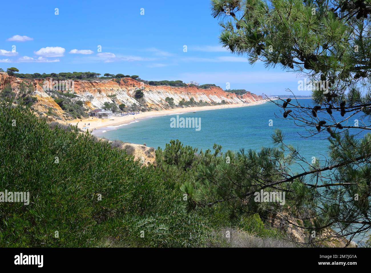 Plage de Praia da Falesia, Albufeira, Algarve, Portugal Banque D'Images