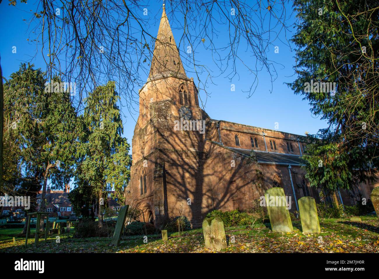 Église Saint-Nicolas dans la ville de Kenilworth, dans le Warwickshire Banque D'Images
