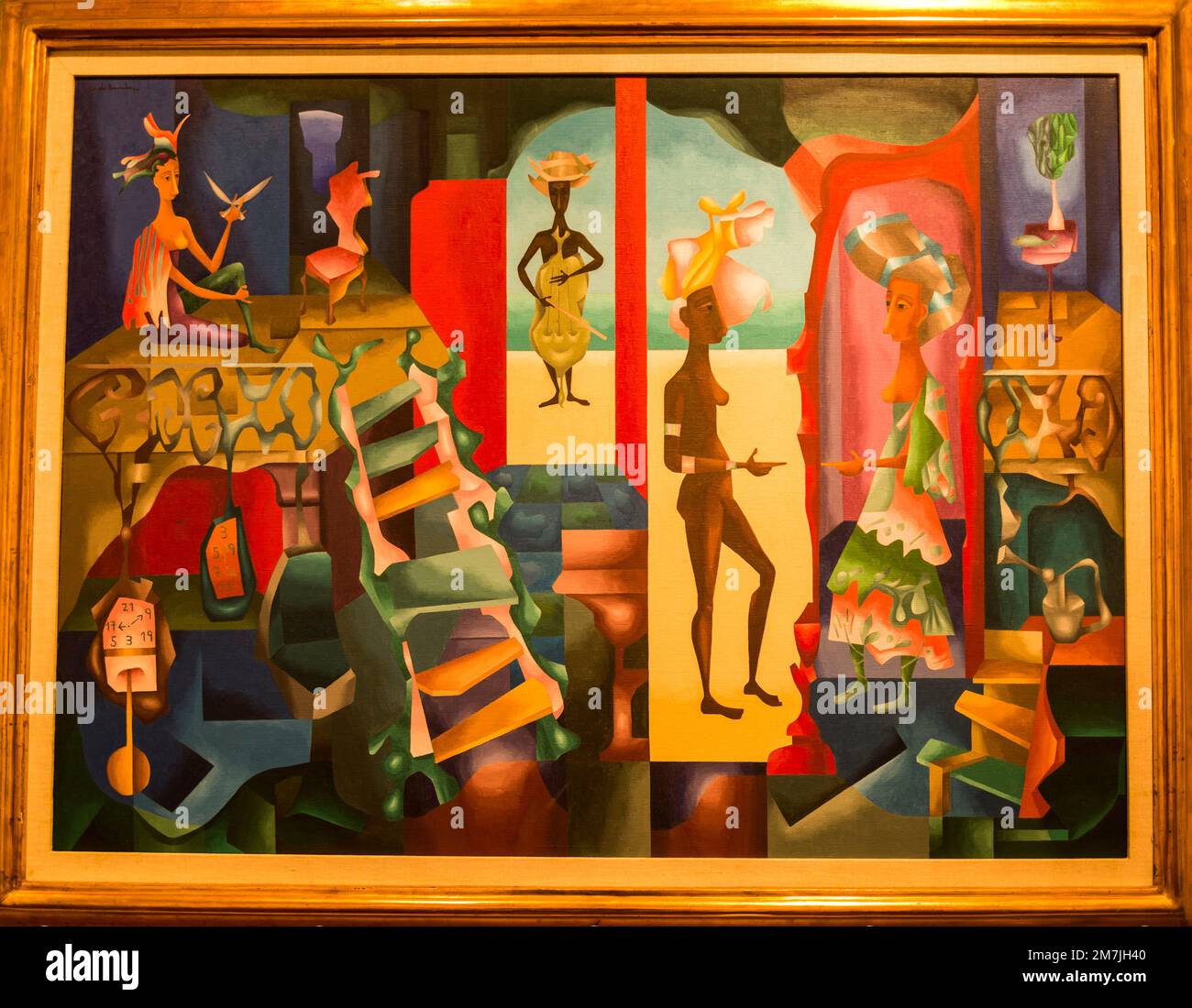 Cundo Bermudez (Cuba), : lundi 21st décembre 1974, Musée d'art des Amériques, le premier musée d'art des États-Unis consacré principalement à l'exh Banque D'Images