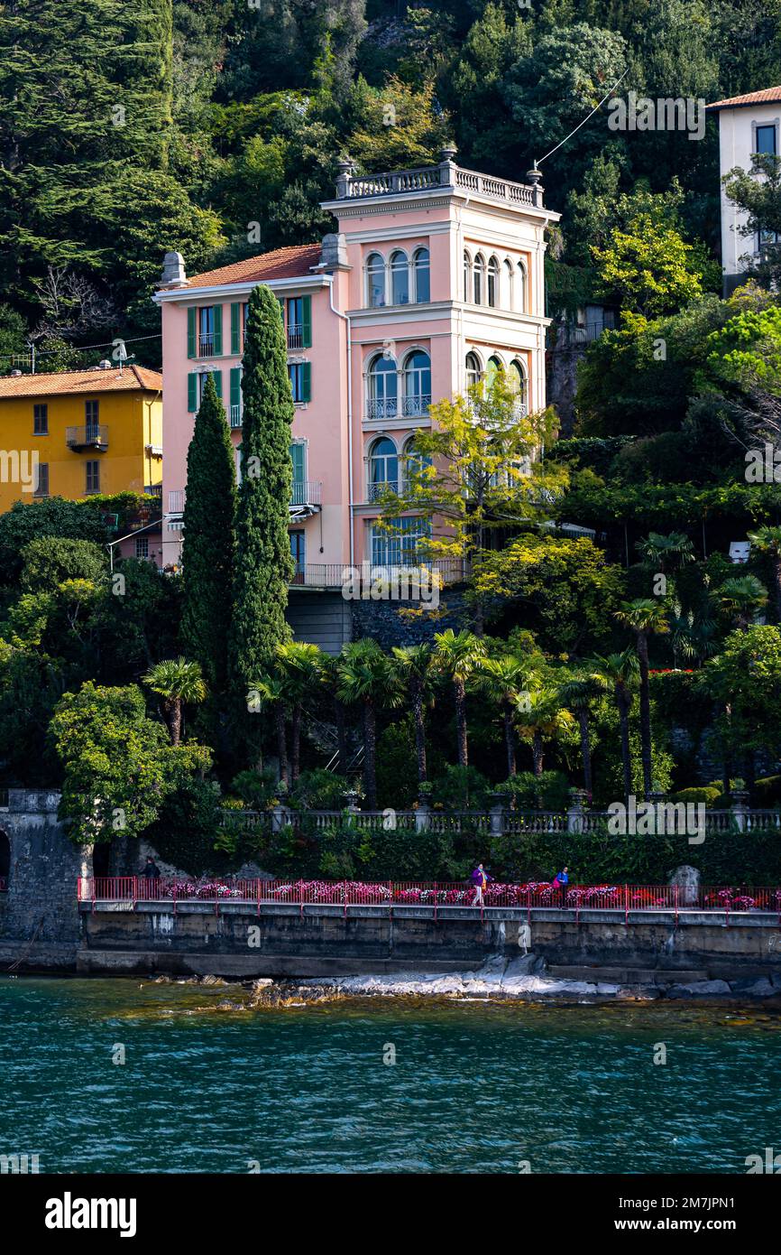 Landscape Town Varenna, Lac de Côme, Italie Banque D'Images