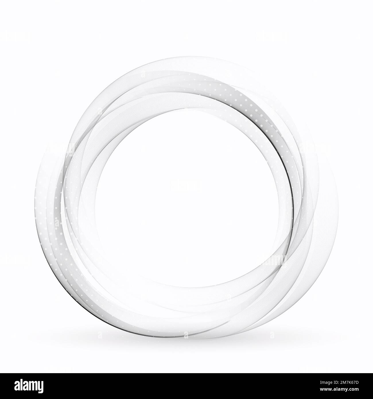 Cercle ondulé gris abstrait avec ombre, élément de conception, cadre. Illustration de Vecteur