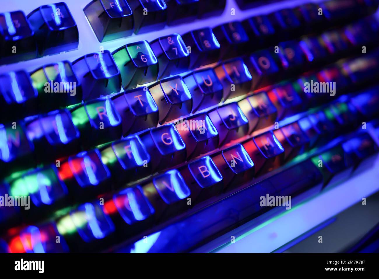 Rétroéclairage RBG pour clavier d'ordinateur portable Banque D'Images