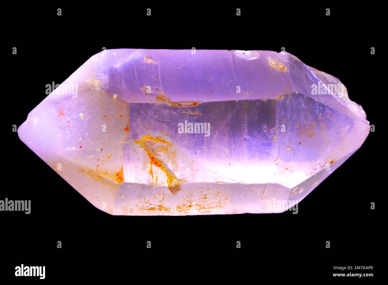 Roches et minéraux, échantillon de laboratoire de cristaux de quartz Banque D'Images