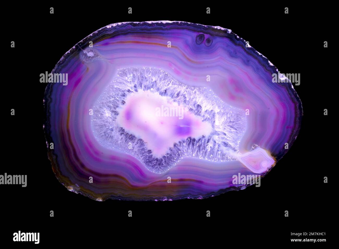 Roches et minéraux, agate de quartz, échantillon de laboratoire Banque D'Images