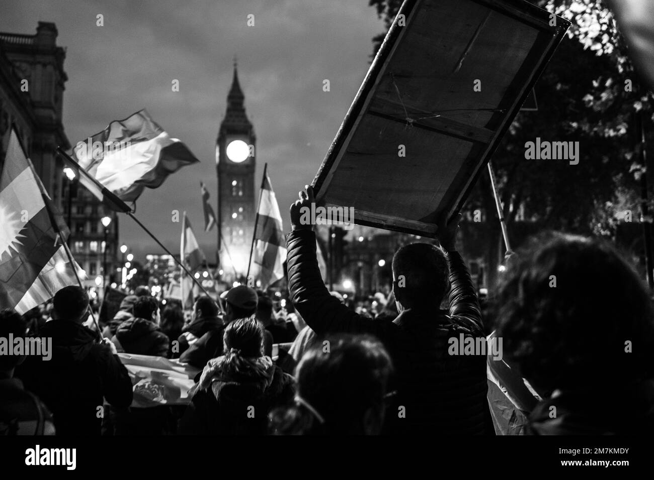 Les Iraniens britanniques protestent à Londres contre le régime oppressif en Iran. Banque D'Images