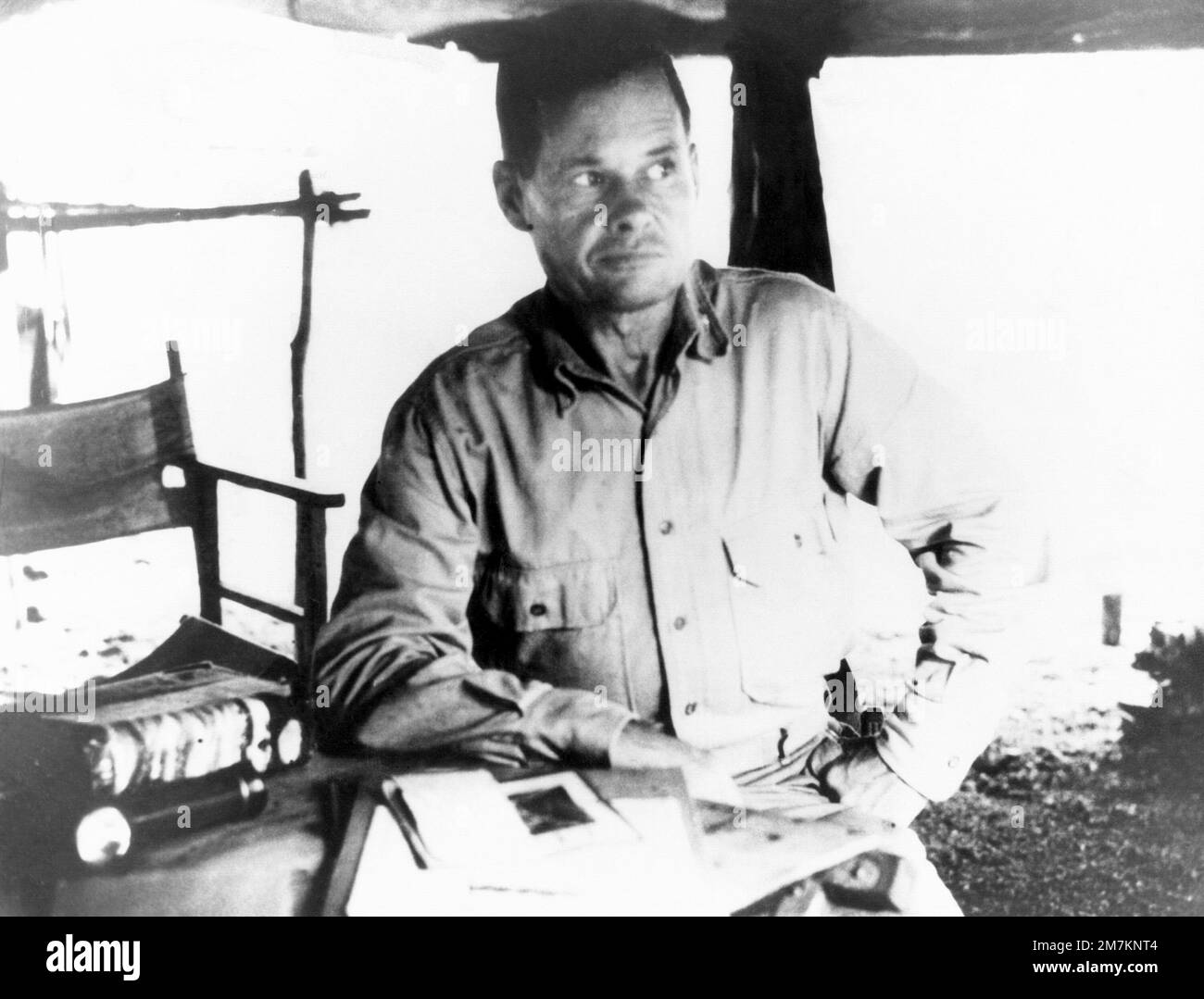 Lieutenant-colonel Lewis B. « Chesty » Puller, USMC, commandant du 1st Bataillon, 7th Marine Regiment à Guadalcanal (1942). Base: Guadalcanal pays: Iles Salomon (SLB) Banque D'Images