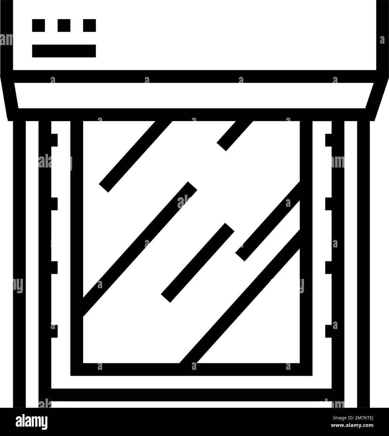illustration vectorielle d'icône de chaîne de production d'acier pour laminoir à bandes chaudes Illustration de Vecteur
