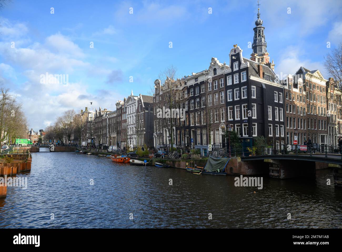 Canaux pittoresques dans la ville d'Amsterdam Banque D'Images