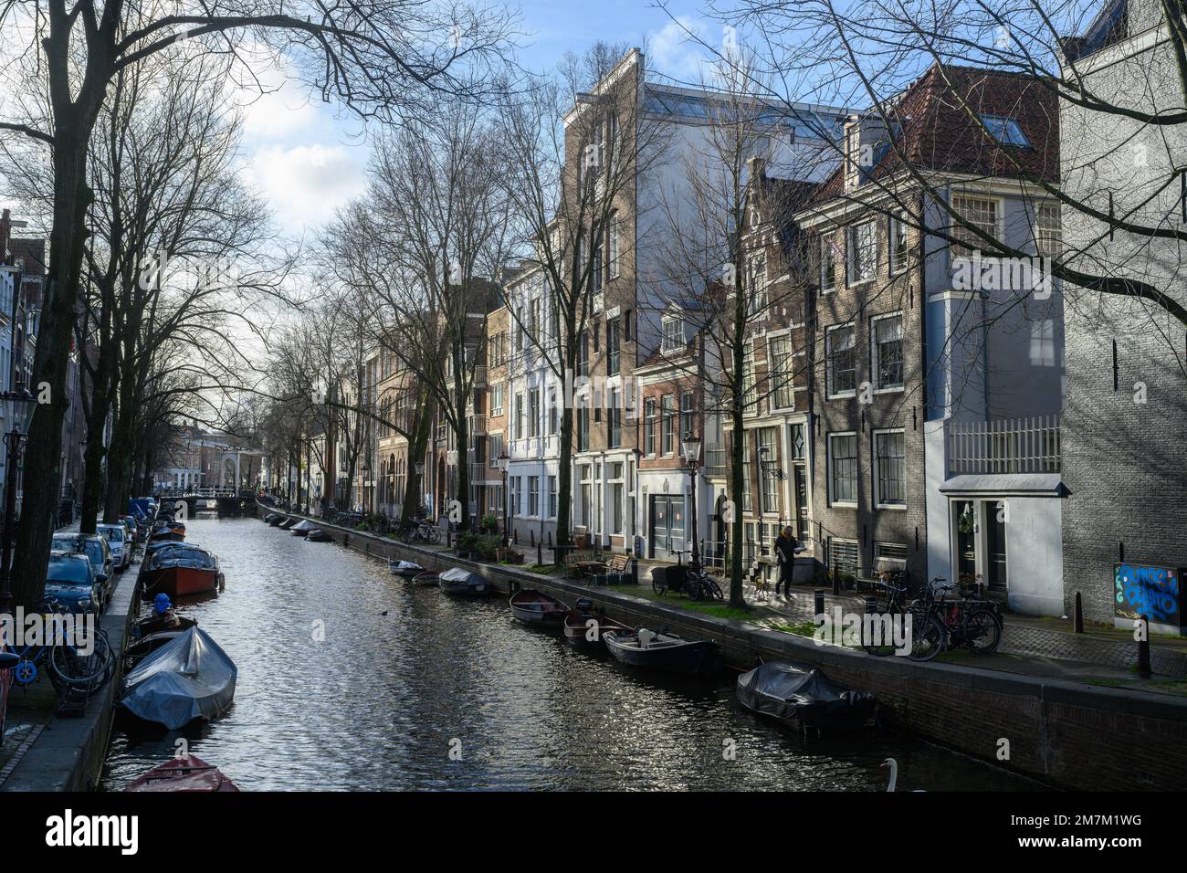 Canaux pittoresques dans la ville d'Amsterdam Banque D'Images