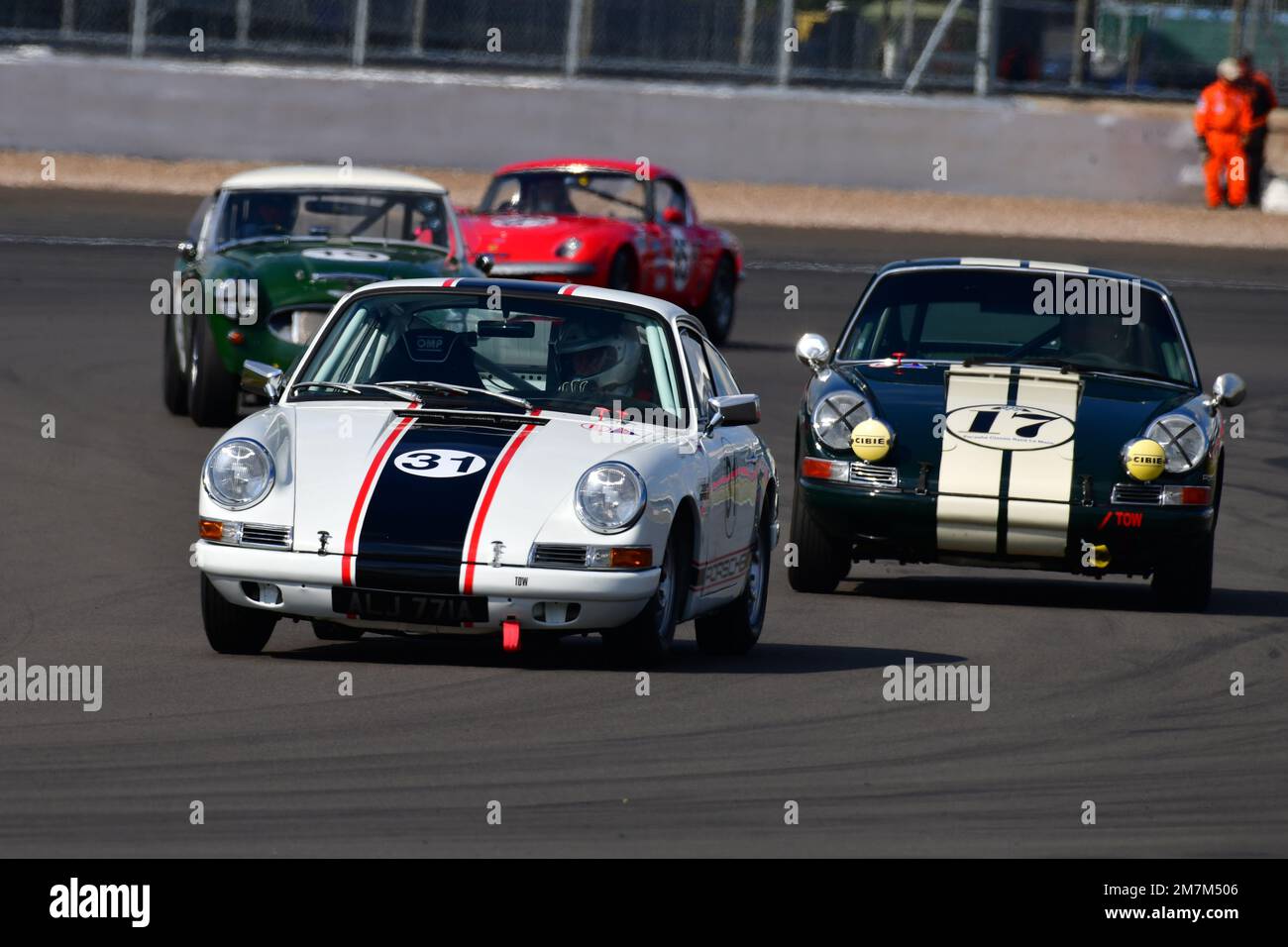 Andrew Walton, Porsche 911, Dean Desantis, David Hinton, Porsche 911, Masters Historic Racing, Trophée internationale pour Classic GT Cars avant 66, une fif Banque D'Images