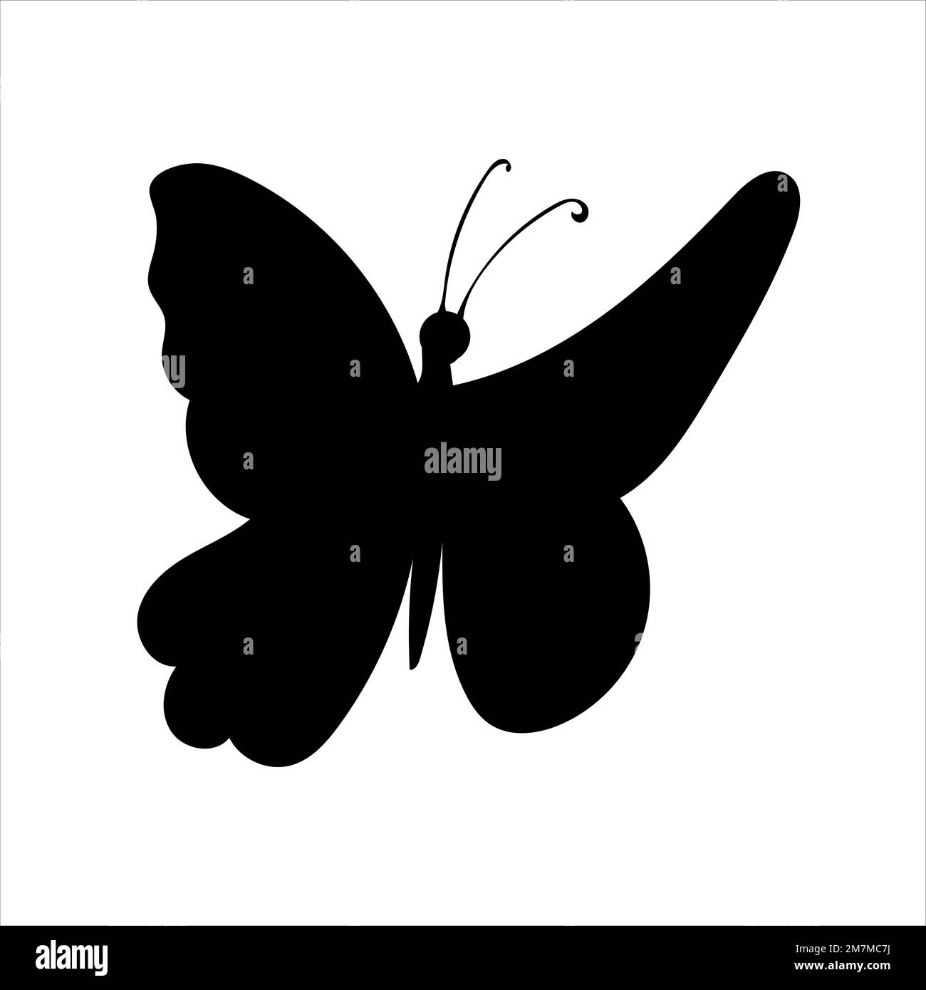 Ensemble de papillons graphique noir blanc isolé esquisse vecteur d'illustration. Motif moderne sans couture représentant des contours de papillons monarques sur fond blanc Illustration de Vecteur