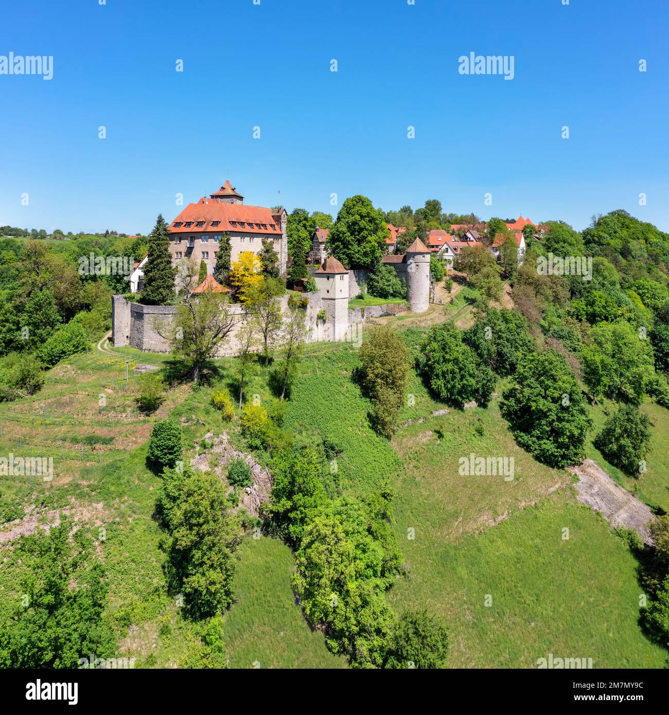 Château de Stetten, Künzelsau, Hohenlohe, Bade-Wurtemberg, Allemagne Banque D'Images