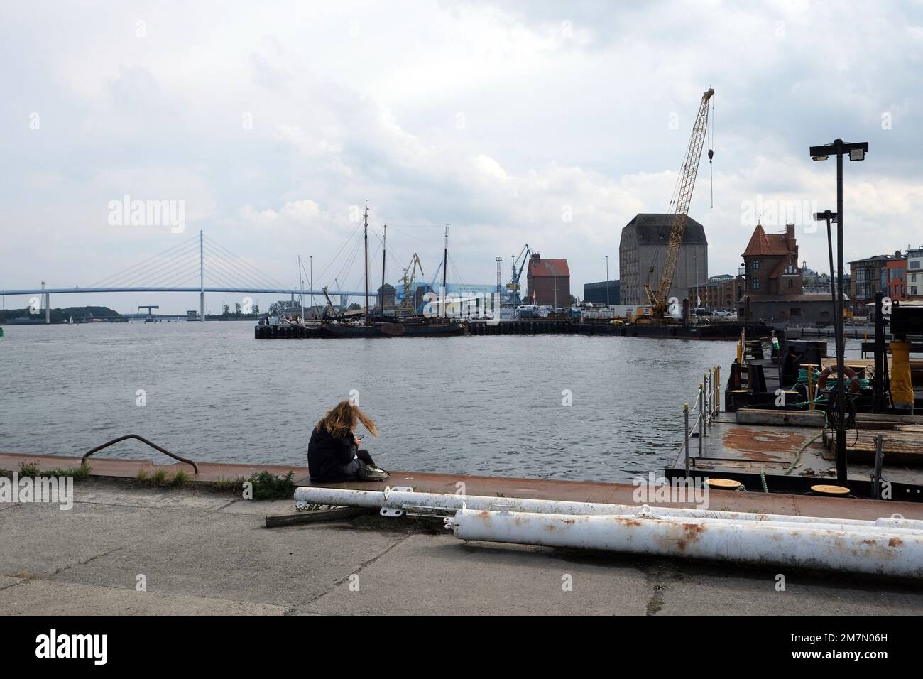 Port de Stralsund, MV Shipyards Stralsund, Mecklembourg-Poméranie occidentale, Allemagne Banque D'Images