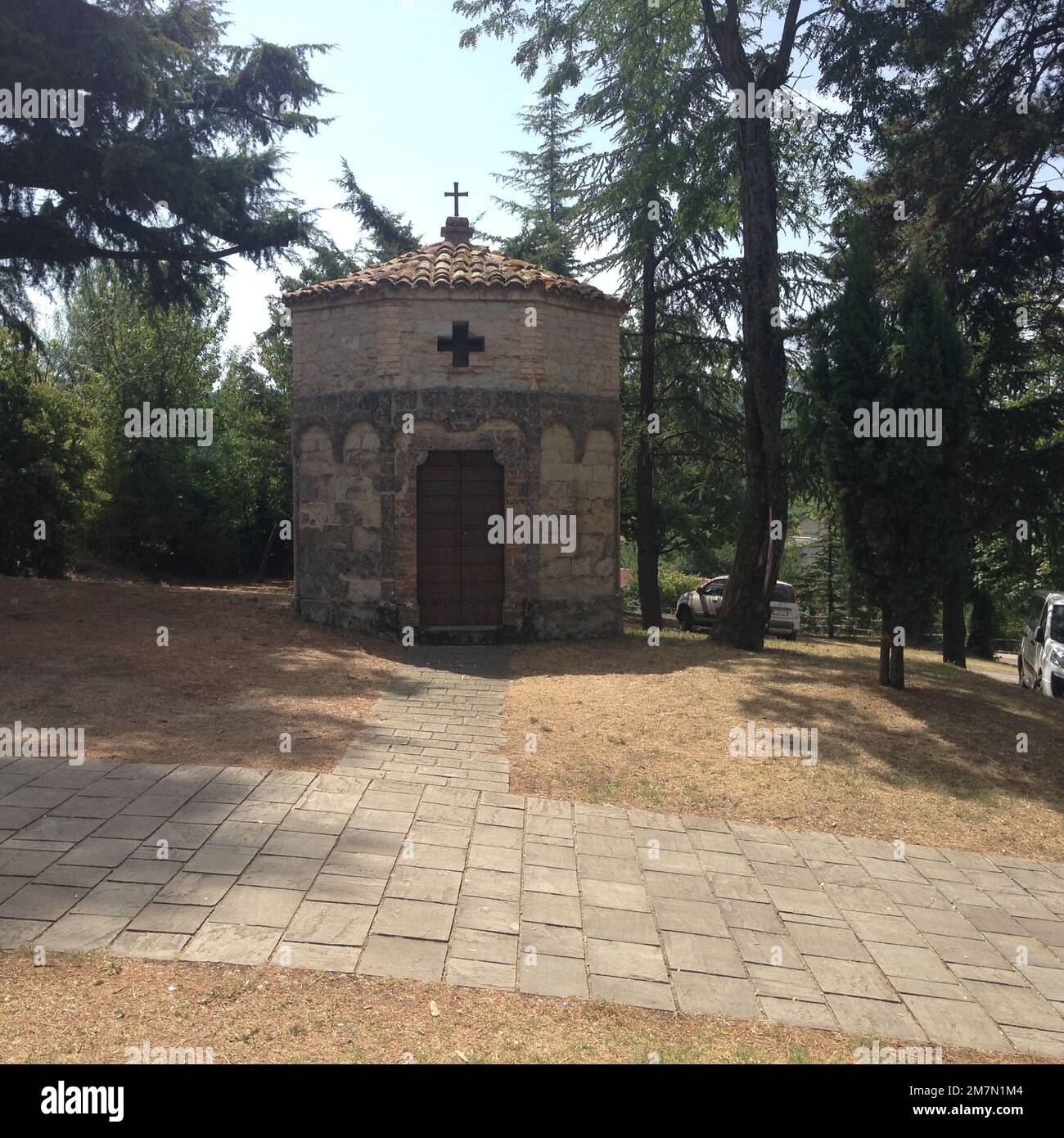 Pieve di Trebbio - Église de Trebbio Banque D'Images