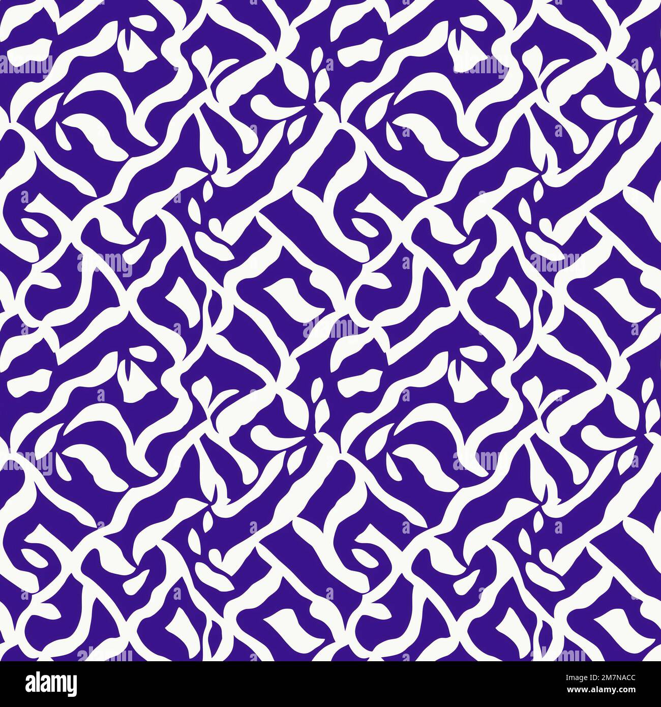 Motif abstrait sans couture pour un style tendance sur fond violet. Design tendance et abstrait pour la mode et l'intérieur Banque D'Images