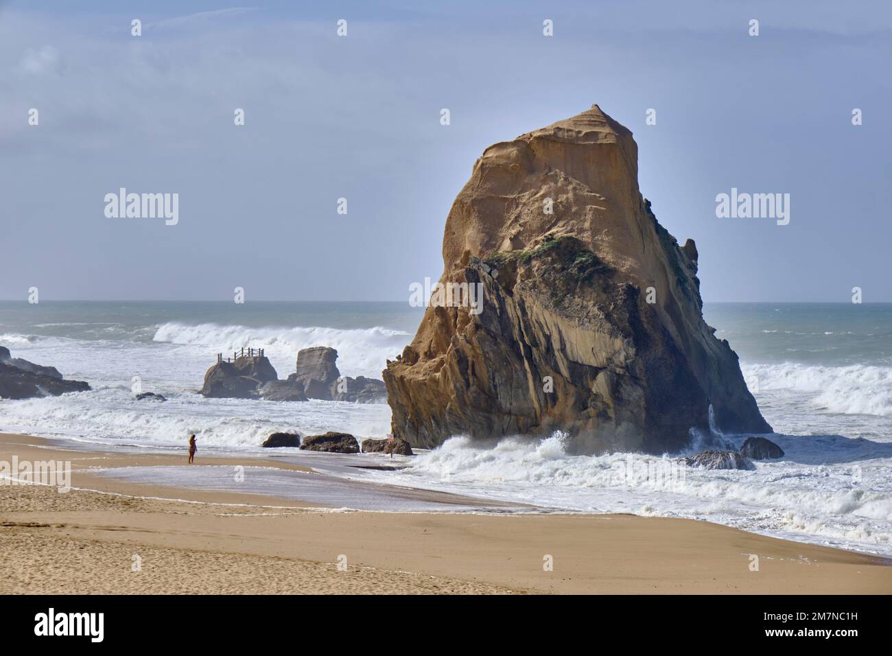 Plage de Santa Cruz, Torres Vedras. Portugal Banque D'Images