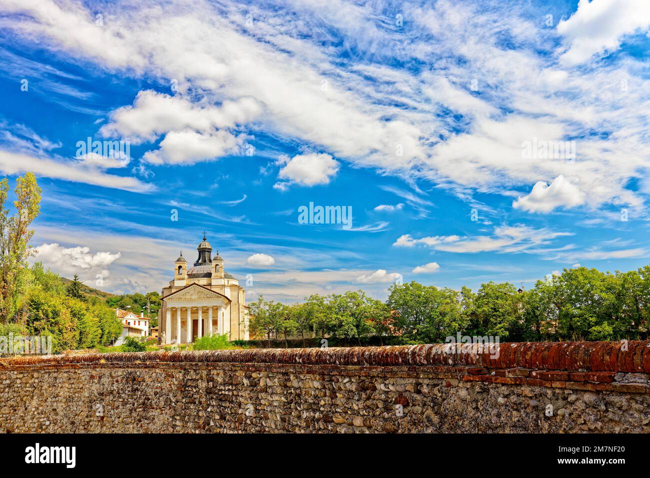 Tempietto di Villa Barbaro à Maser, province de Trévise, Italie. L'église a été construite de 1579 à 1580 selon les plans de l'architecte Andrea Palladio. Banque D'Images