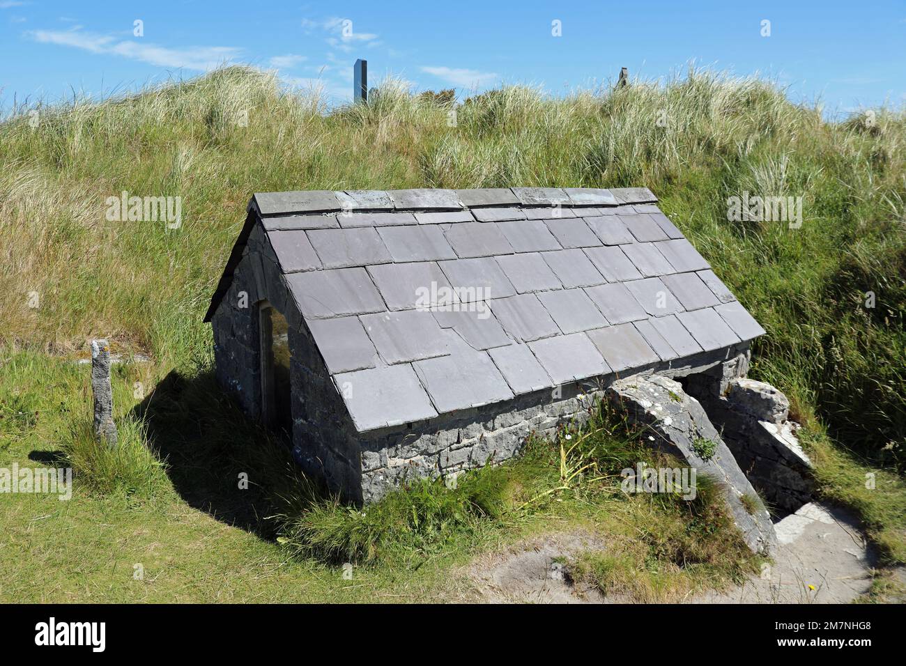 Lieu de sépulture de Saint Caomhan sur l'île d'Inis Oirr dans la baie de Galway Banque D'Images