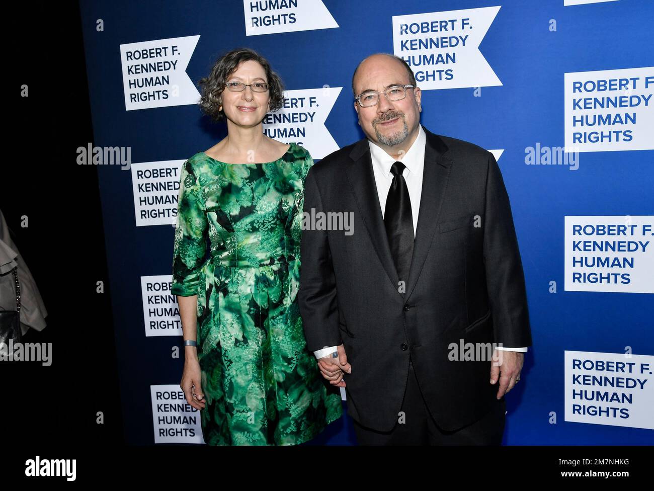 Craig Newmark, right, and wife Eileen Whelpley attend the Robert F ...