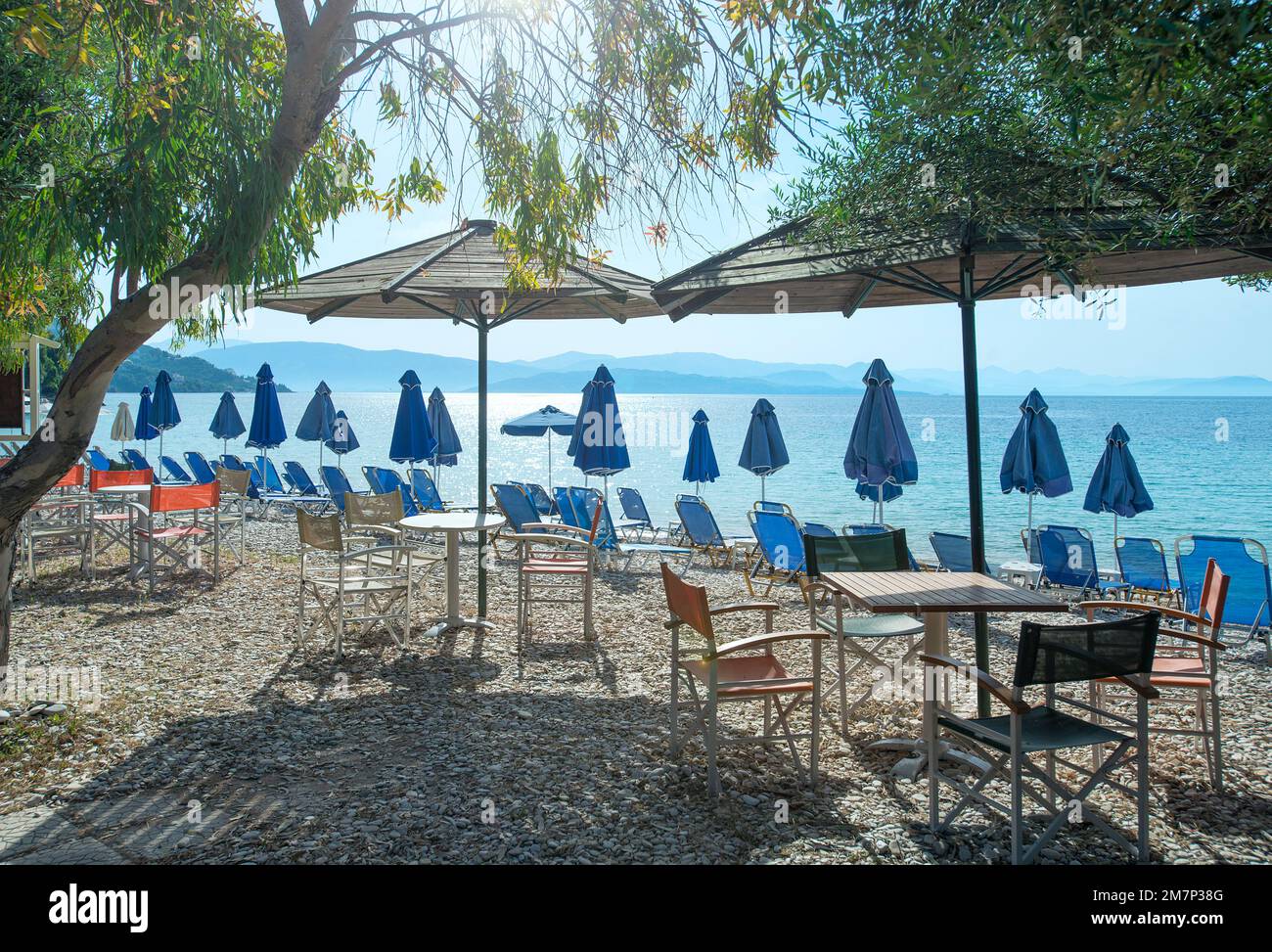 Plage de Barbati, Corfou, Iles Ioniennes, Grèce Banque D'Images