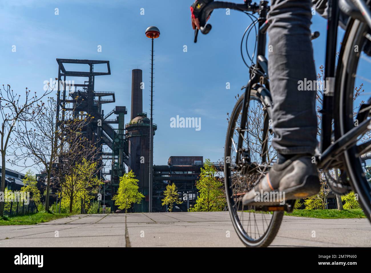 L'usine de haut fourneaux Phoenix-West, Dortmund, a fermé ses fours en 1998, Phoenix Park, NRW, Allemagne Banque D'Images