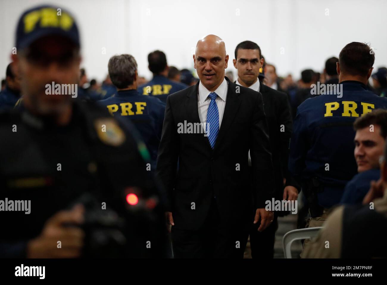 Portrait d'Alexandre de Moraes Ministre brésilien de la Justice, nommé pour la Cour fédérale suprême, au siège de la police fédérale des autoroutes 04/29/2016 Banque D'Images